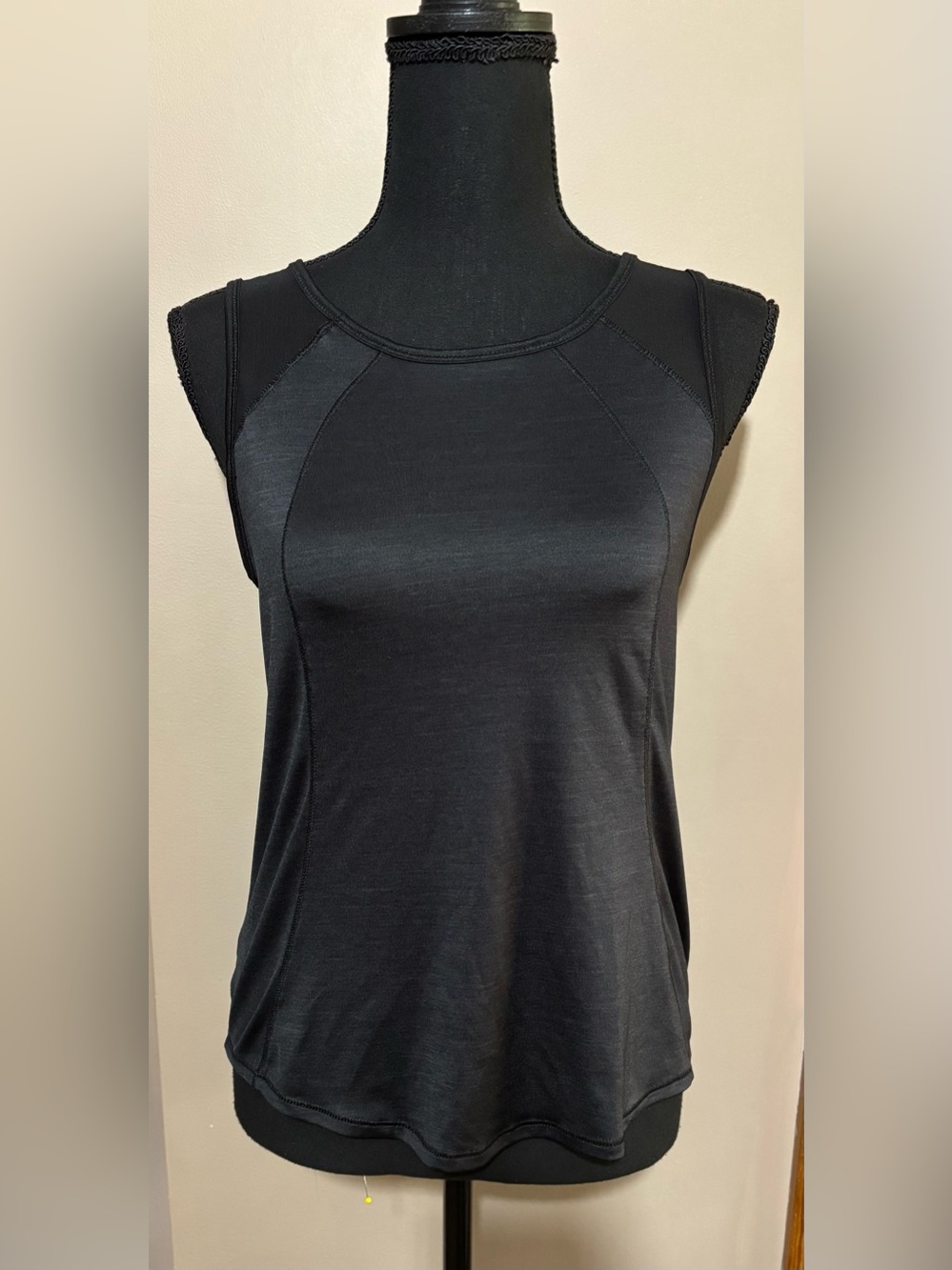 90 Degrees by Reflex tank top. Mesh accents. Black. Cut out back. Size XS.